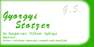 gyorgyi stotzer business card