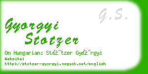 gyorgyi stotzer business card